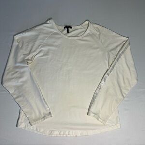 Daisy Fuentes Cream Top with Subtle Silver Details